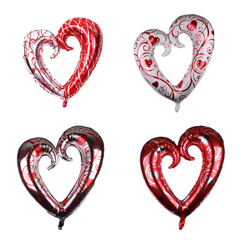 

40 Inch Hook Heart Foil Balloon Wedding Arrangement Decoration Valentine's Day Proposal Hook Hook Heart Balloon