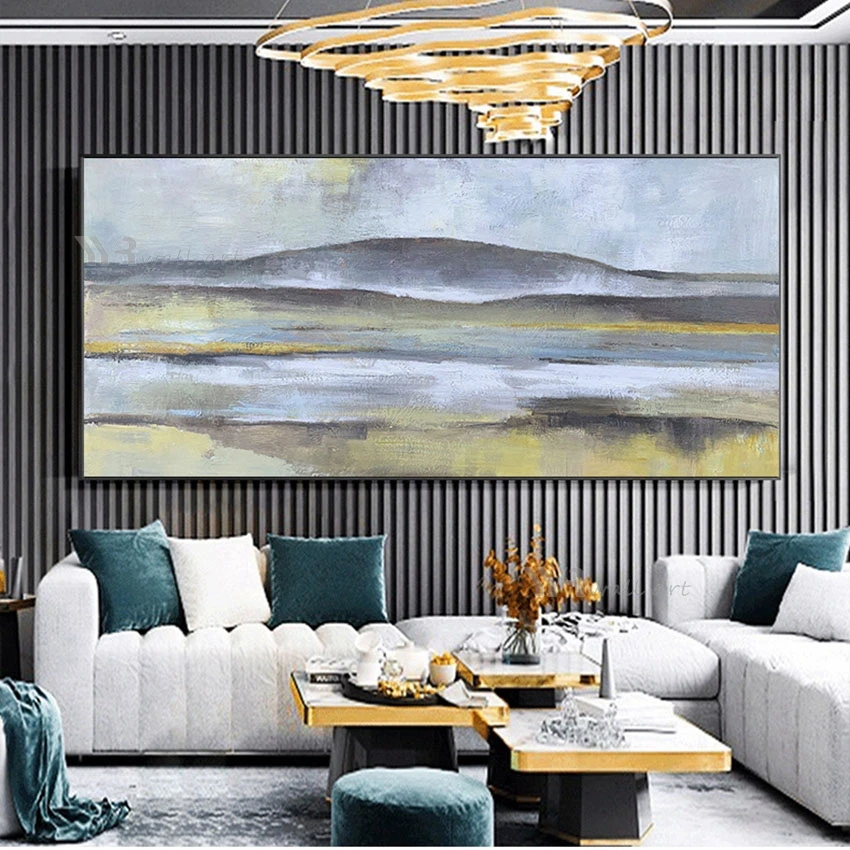 

Абстрактная масляная живопись, настенное искусство, декоративный плакат, Настенная роспись ручной работы на холсте, Современная Минималис...