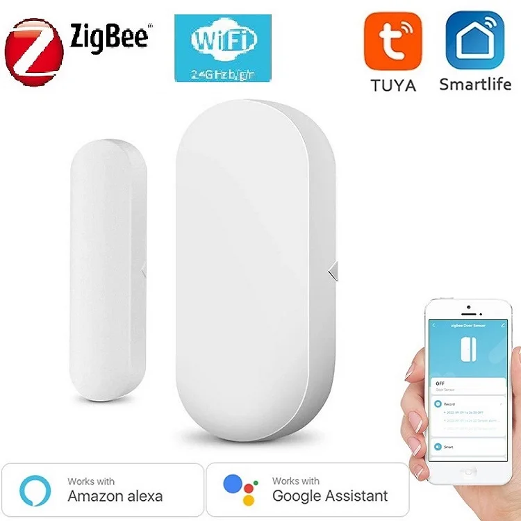 

Tuya Zigbee/WIFI Door Window Sensor Garage Detector Remote Vioce Group Control Smart Home Security Smart Life Alexa Google Home