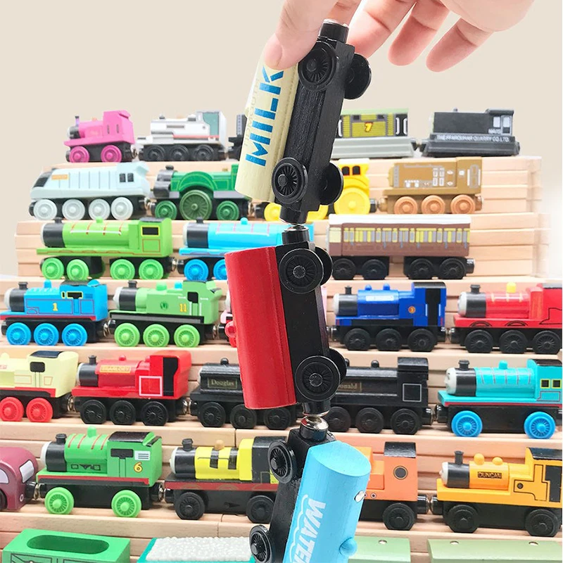 Деревянные игрушки для поездов Thomas and Friends магнитные соединяемые треки поезда