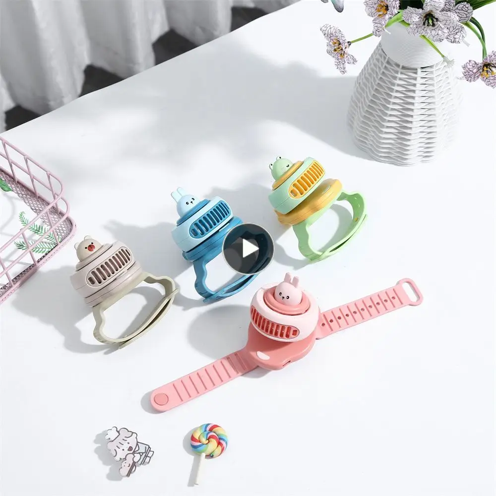 

Mute Watch Leadless Fan Watch Small Fan Cartoon Adjustment Cartoon Fan Cooling Appliance Usb Charging