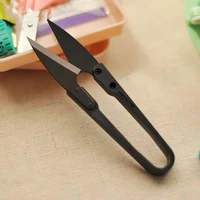 hittoal carbon steel black u shape small scissors multipurpose for clippers trimming mini hand scissor household sewing scissor