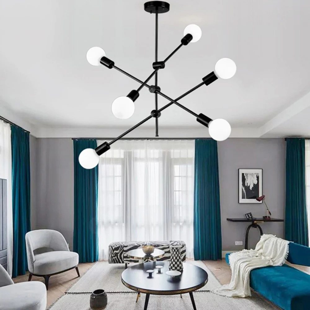 Современный подвесной светильник в скандинавском стиле черные дизайнерские