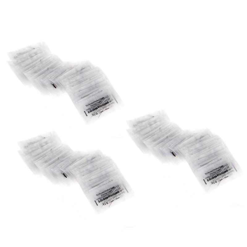 

300PCS Sterile Body Piercing Needles 16G 16 Gauge Navel Ear Nose