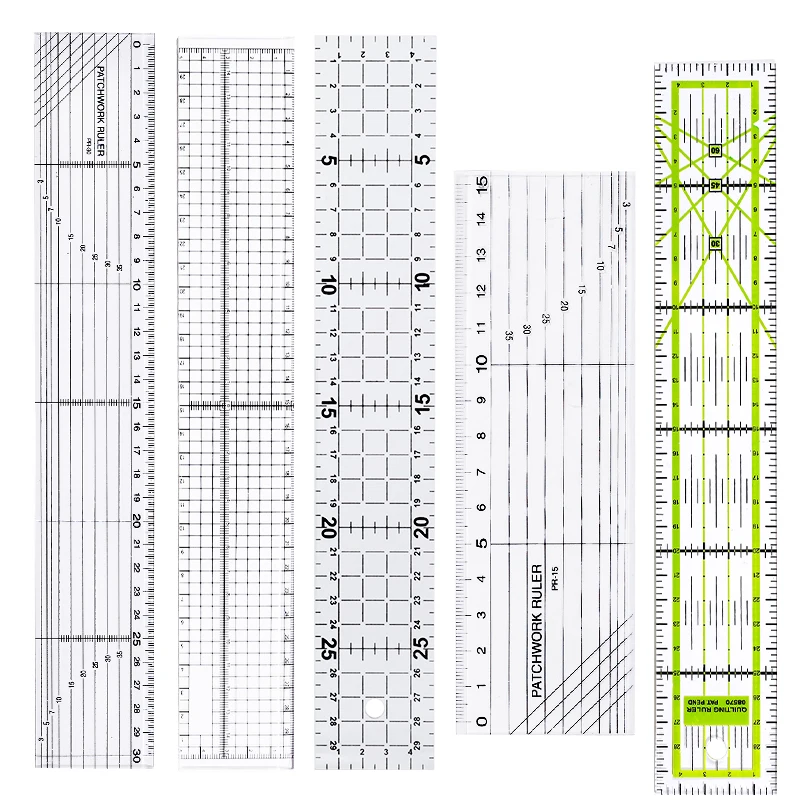 

MIUSIE 1 PC Transparent Acrylic Patchwork Ruler Tailor Household Sewing Tools Office Measuring Ruler Teaching Drawing Ruler