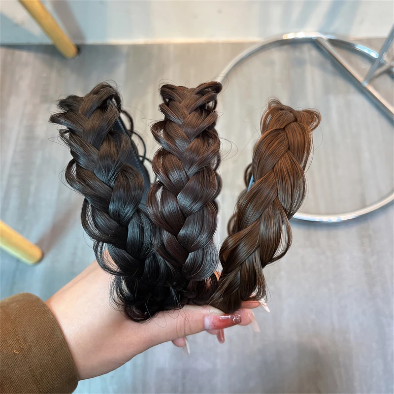 Плетеная повязка на голову Fishbone корейский стиль 2021 Нескользящие аксессуары для