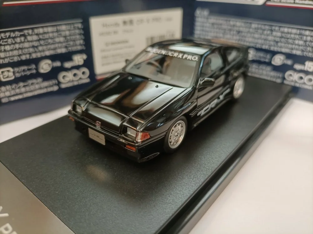 

1/43 Resin Simulation Car Model Hi story Mugen Honda CR-X Pro Black Infinity Coupe High-end Collection Ornament Gift