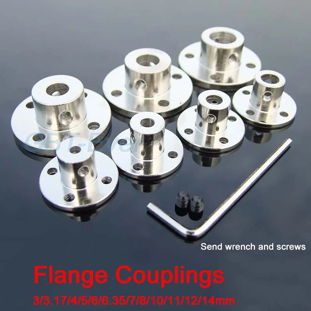 

Жесткая фланцевая муфта для двигателя 3-14 мм