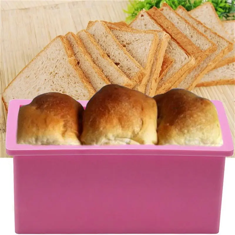 

Rectangular Toast Bread Cake Mold Handmade Cupcake Bread Pan Durable Silicone Baking Mould Kitchen Accessories Pastry Tool