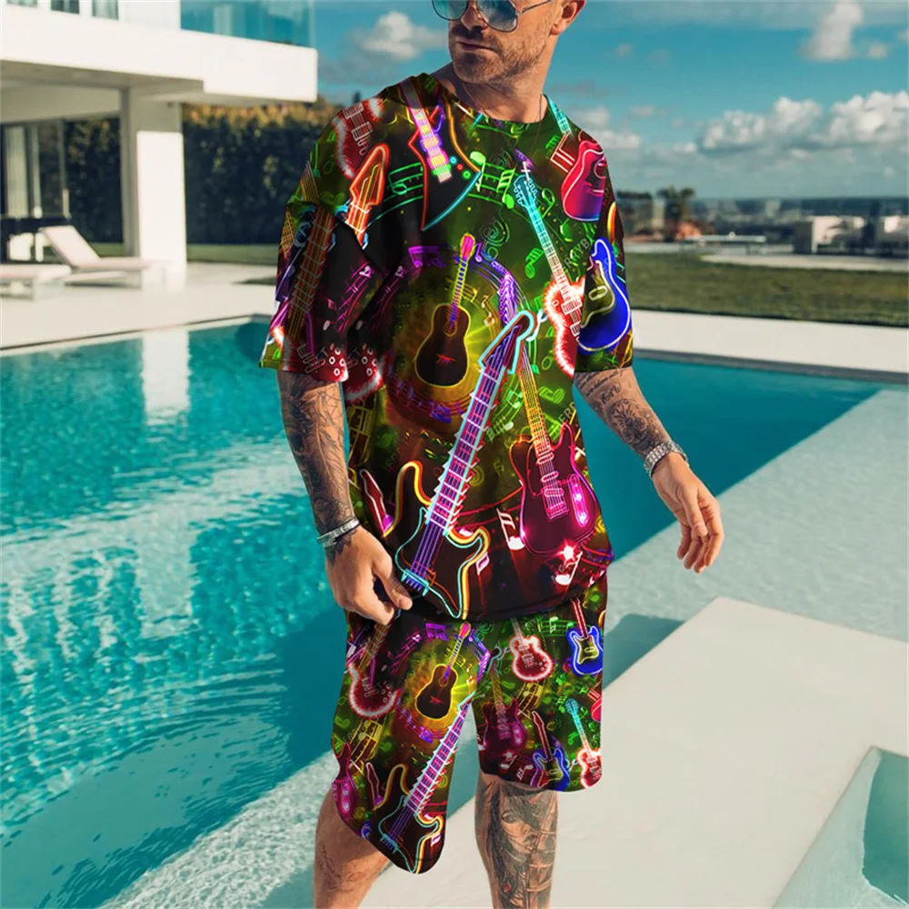 Trend 3d Printed Tracksuits 2piece Set For Men Personality Street All-Match Fashion New Casual Comfortable  Breathable Tracksuit