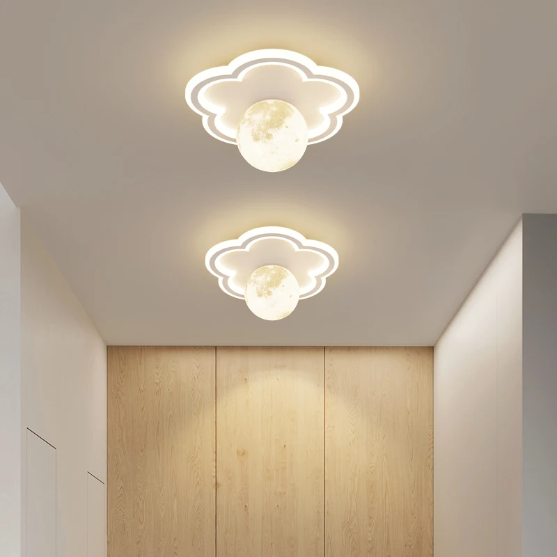 Aisle Corridor Lamp Simple Modern Gypsum Moon Ceiling Lights Entry Porch Living Room Cloakroom Balcony Recessed Led Ceiling Lamp images - 6