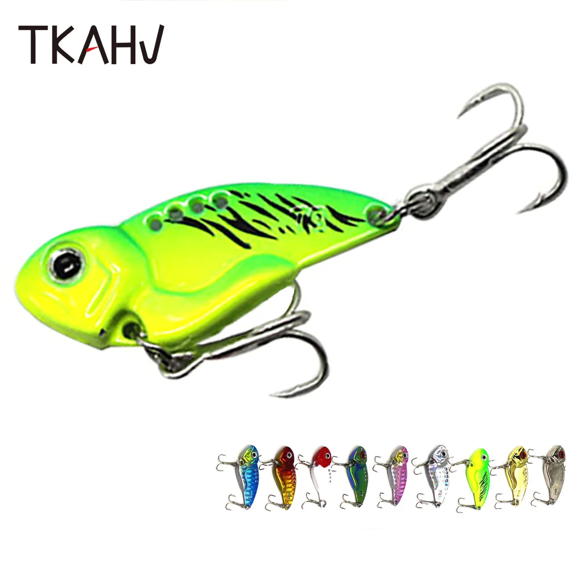 

TKAHV 12g 14g 20g Fishing Lure For Pike With Treble Hook Metal VIB Lead Spinner Spoon Bait Trout Bass Jigging Artificial Tackle