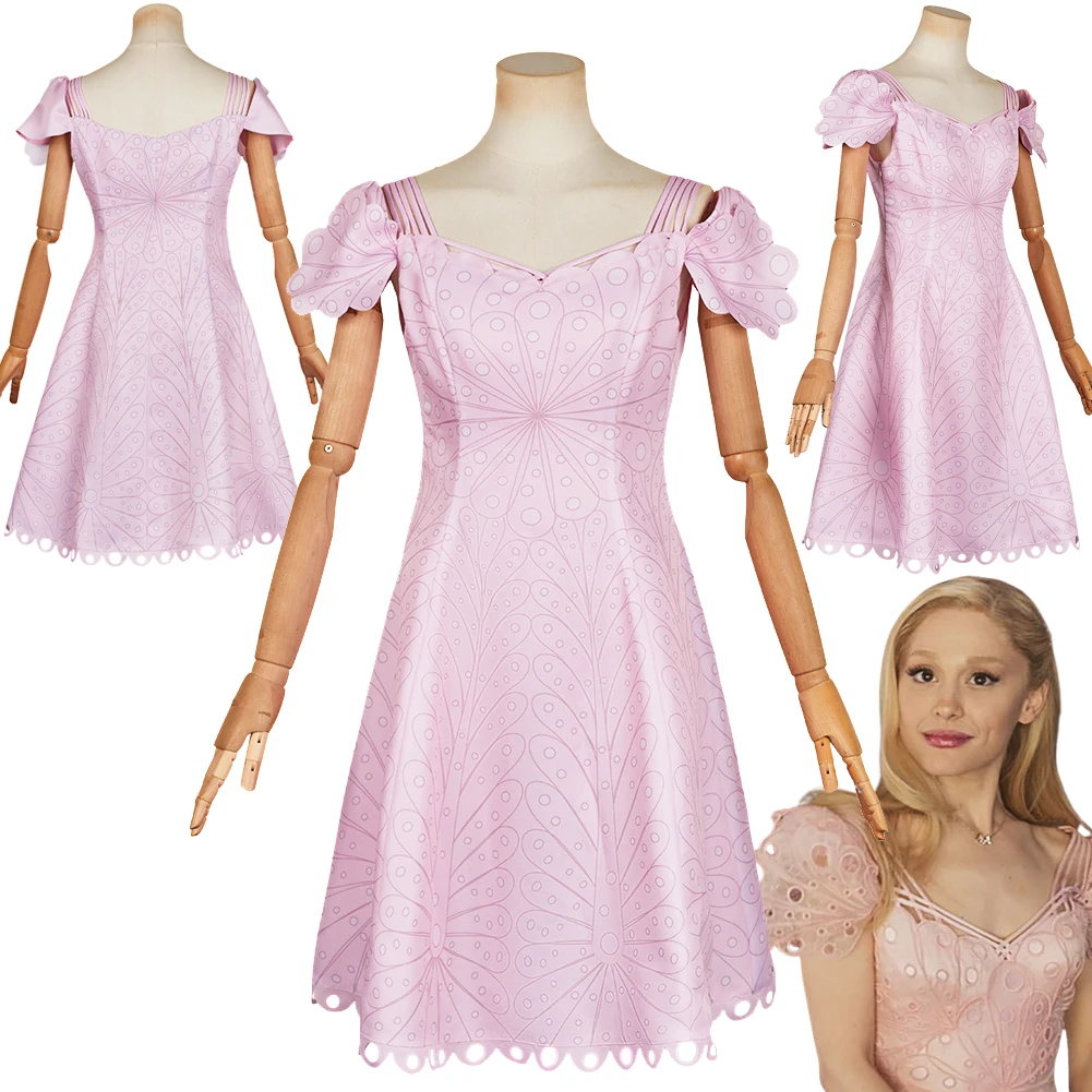Wicked Glinda Косплей Фантазия Костюм Платье Ведьмы Маскировка Для Женщин Взрослых