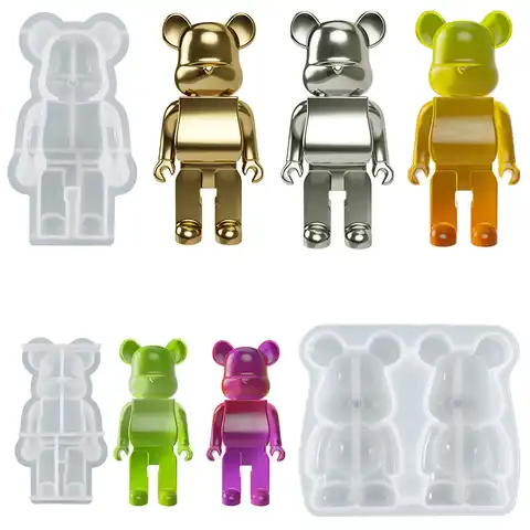 Candle Bear Shape Silicone 3d Cute Candle Mold Handmade Soaps DIY Cartoon Bear Silicone Molds Casting Molds for Epoxy Resin Art