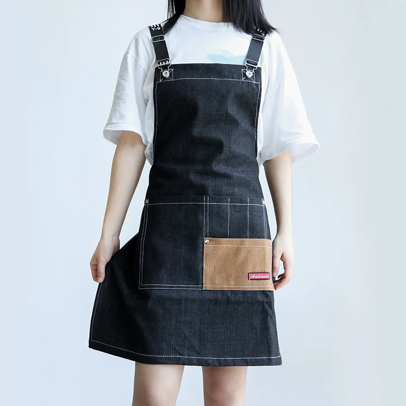 

New Restaurant Baking Accessories Apron Household Kitchen Canvas Apron For Women Handmade Aprons Garden Cleaning Aprons For Men