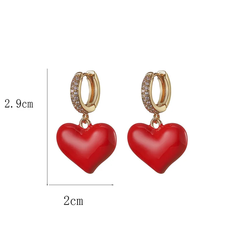 2023 высококачественные красные женские Серьги Love французские Ретро Женские
