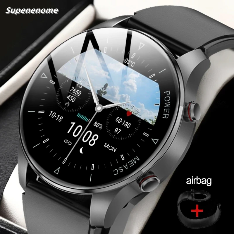 

2022 New Airbag Strap Accurately Measure Heart Rate Blood Pressure Smart Watch Men Sports Fitness Tracker Bluetooth SmartWatch