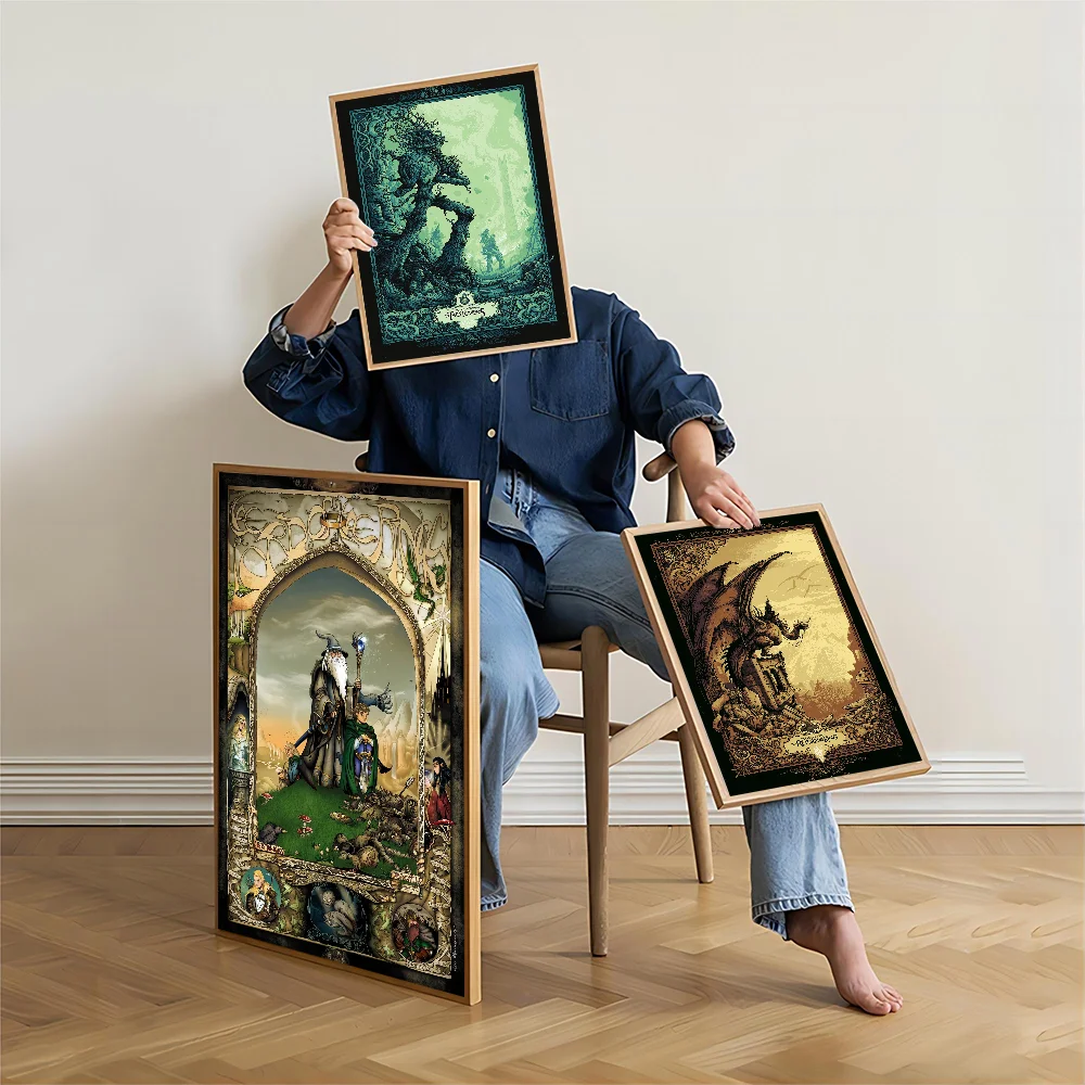 T-The L-Lords Of The R-Rings винтажные постеры липкие белые бумажные наклейки DIY комната бар