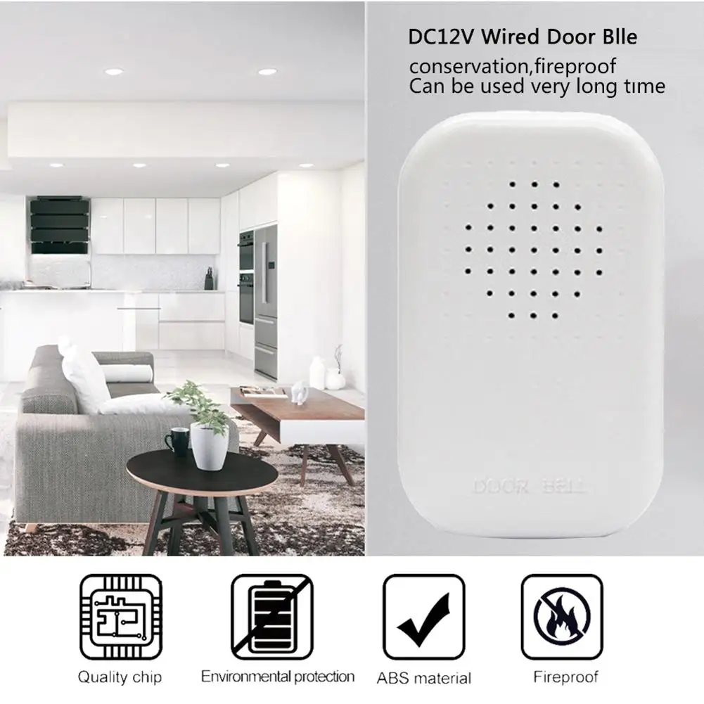 DC 12 В 20 мА 90 дБ настенный проводной дверной звонок система безопасности доступа
