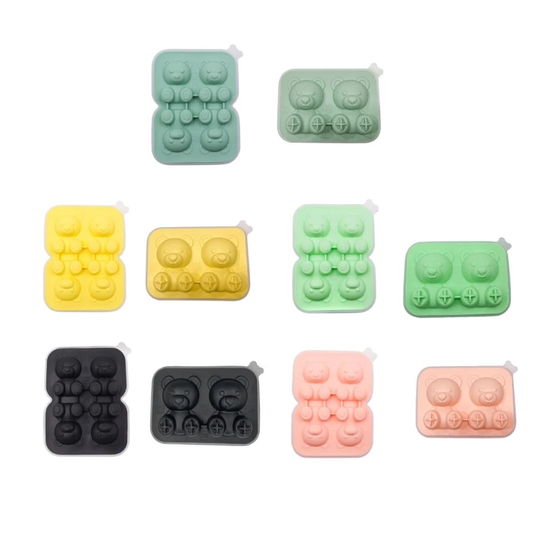 

Силиконовая форма для льда в виде медведя, 4 ячейки