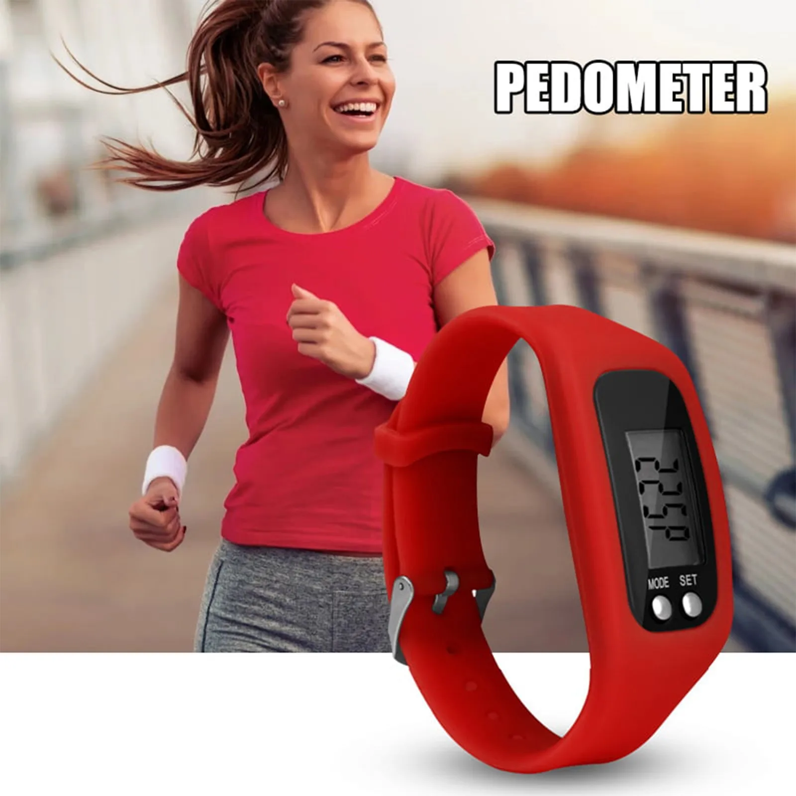 

Pedometer Watch With Lcd Display Walking Fitness Digital Watches Step Count Outdoor Sports Women Electronic Watch