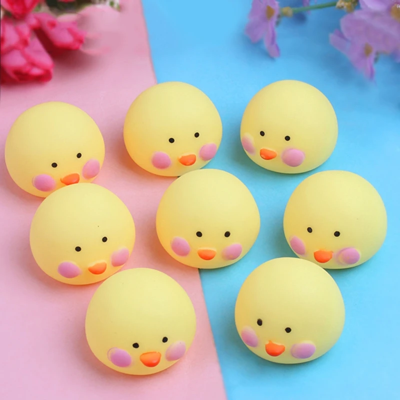 

Kids Interactive Puzzle Toy Pinch Realistic Chicken Bright Color Relieve Stress Portable Soft Toys