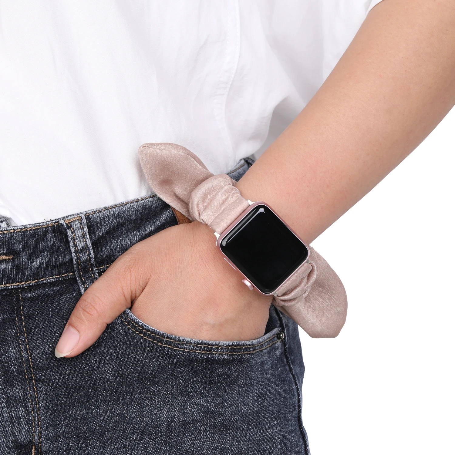 Ремешок для часов женский эластичный модный браслет-бабочка Apple Watch Band 42 мм 38 40 44 6 5