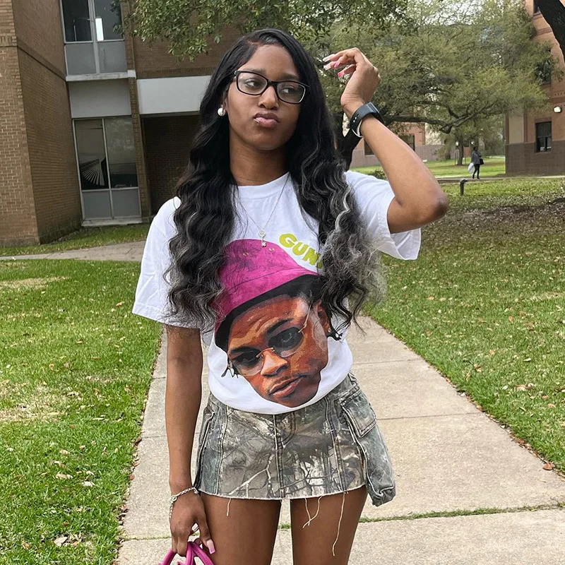 

Женский винтажный кроп-топ с коротким рукавом и круглым вырезом