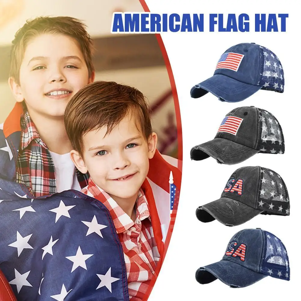 

American Flag Star Ball Cap Snapback Baseball Cap For Men Women Mesh Adjustable Fit Bone Gorra Casquette Fashion Hat