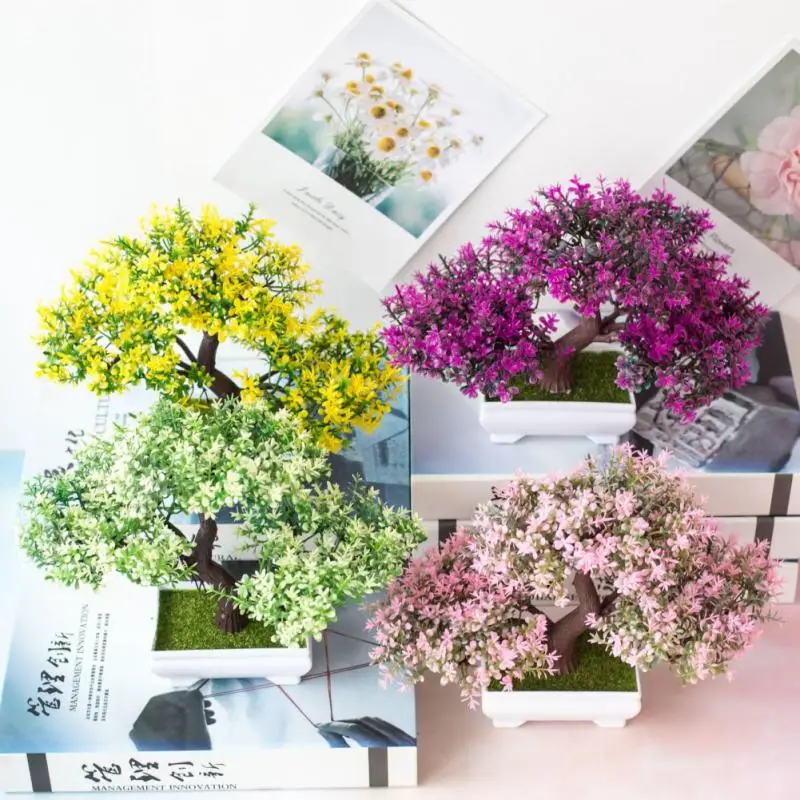 

Artificial Potted Plant Simulation Plant Potted Indoor Fake Flowers Living Room Fake Plants Potted Home Decor Display Plant New