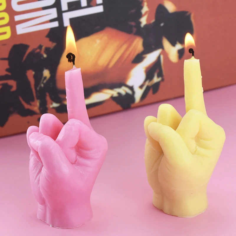3D силиконовая форма для свечей на палец сделай сам забавный гадкий жест пластырь