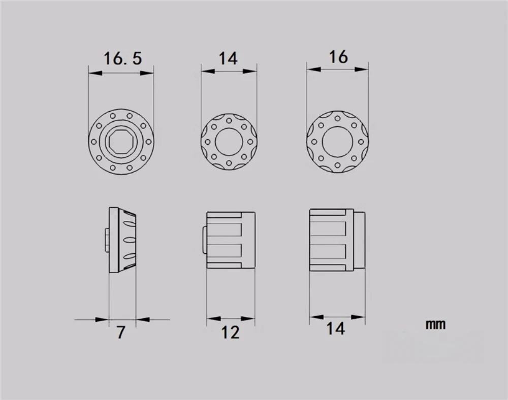 Масштаб 1/14 Тракторный прицеп Пластиковая колесная гайка подходит для Tamiya FH12 FH16 750