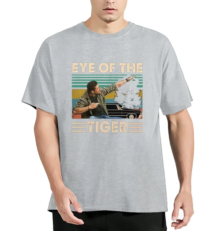 Летняя футболка в стиле ретро с рисунком &quotглаза тигра&quot подарок для мужчин