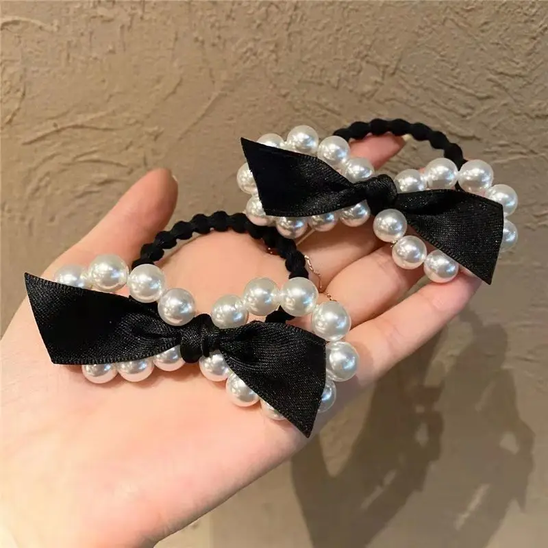 

1PCElegant Lady Rubber Band Rope Pearl Hair Ring Girls Beaded Scrunchies Rubber Bands Ponytail Hair Accessories Elastic Headband