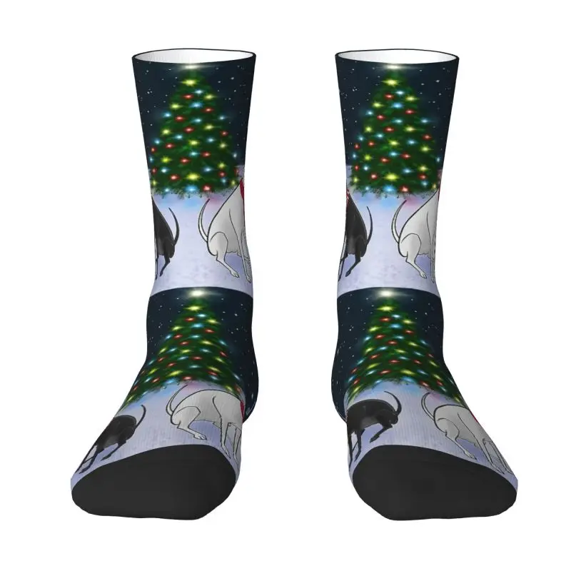 

Cool Whippet Sihthound Dog Socks Women Men Warm 3D Printed Greyhound Christmas Tree Football Sports Socks