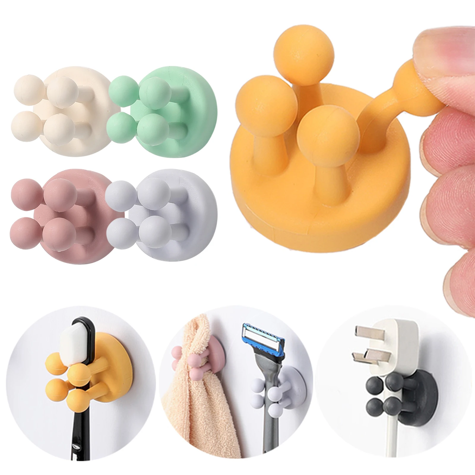 

6 шт., Многофункциональный силиконовый держатель для зубных щеток