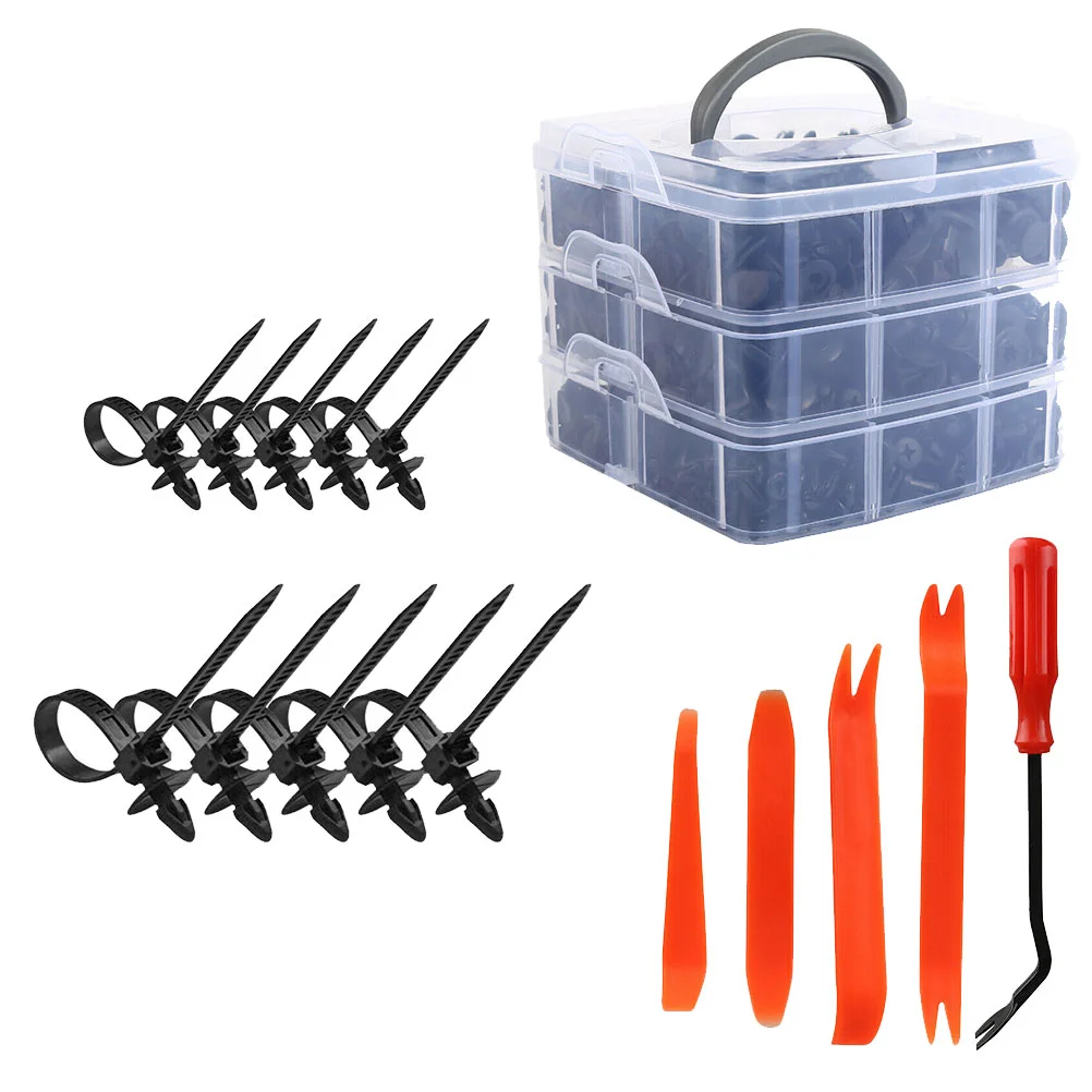 

Car Retainer Clips Car Rivet Retainer Tailgate Handle Rod Clip Bumper Rivets Auto Fasteners Assortment Car Interior Repair Tools