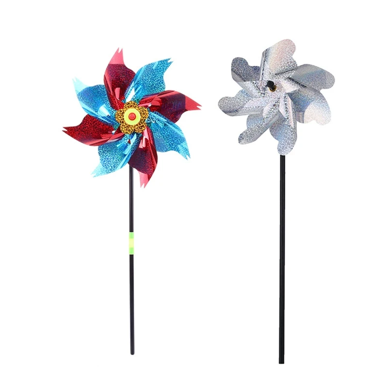 

Reflective Pinwheel Bird Drive Away Wind Spinner Scare Birds Away Repellent for Indoor Outdoor Garden Yard Patio Lawn Decor Supp