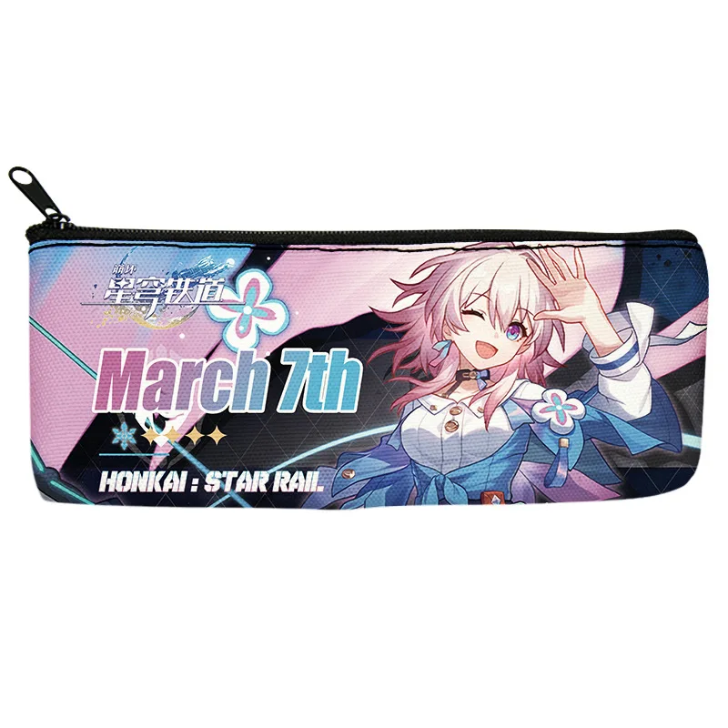 Фото Горячая Аниме игра Honkai: Star Rail Cosplay Kawaii холщовый Карандаш Чехол мультяшная Подарочная коробка пенал сумка школьные канцелярские принадлежности №4