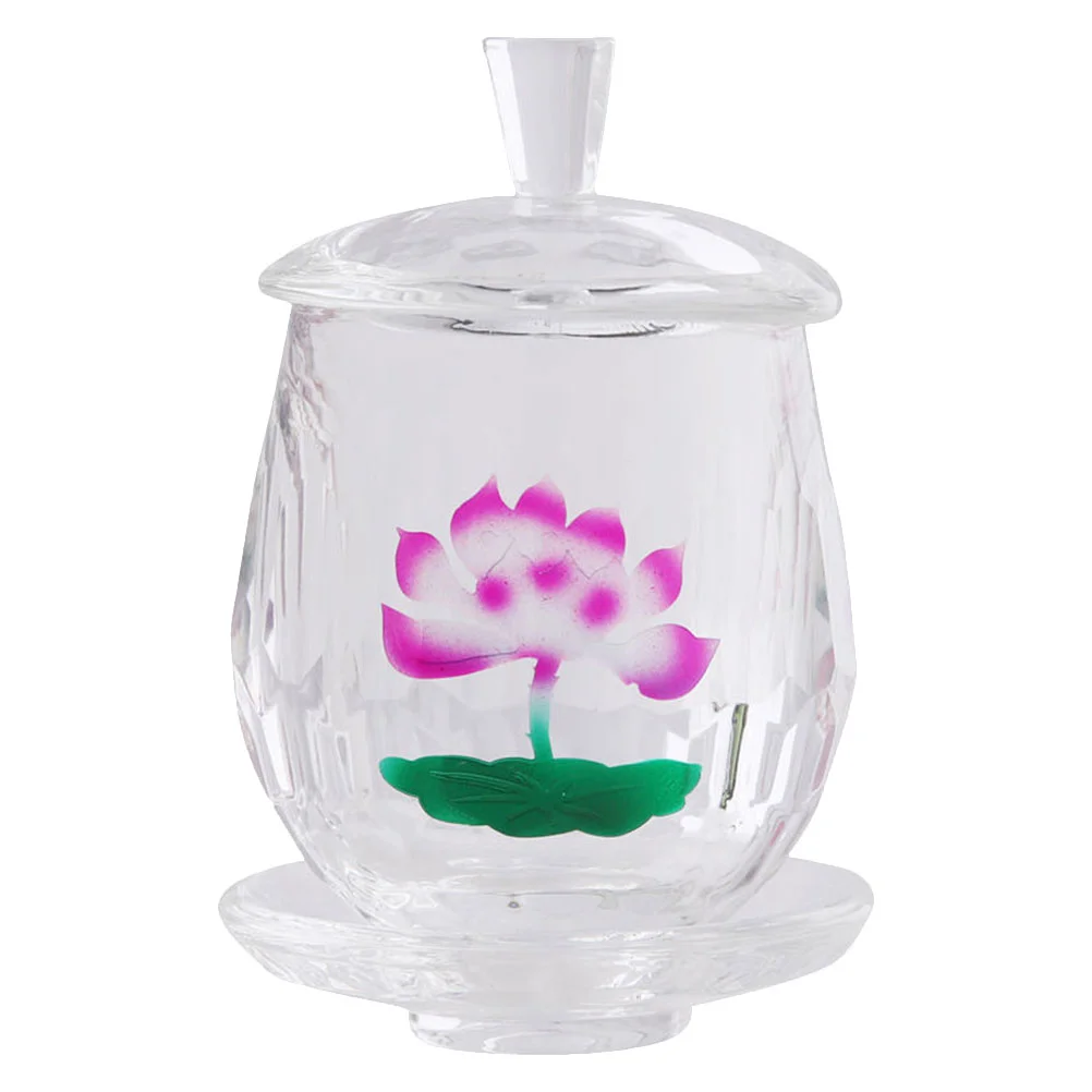 

Offering Glass Cup Offering Cup Lotus-design Water Cup Temple Supply