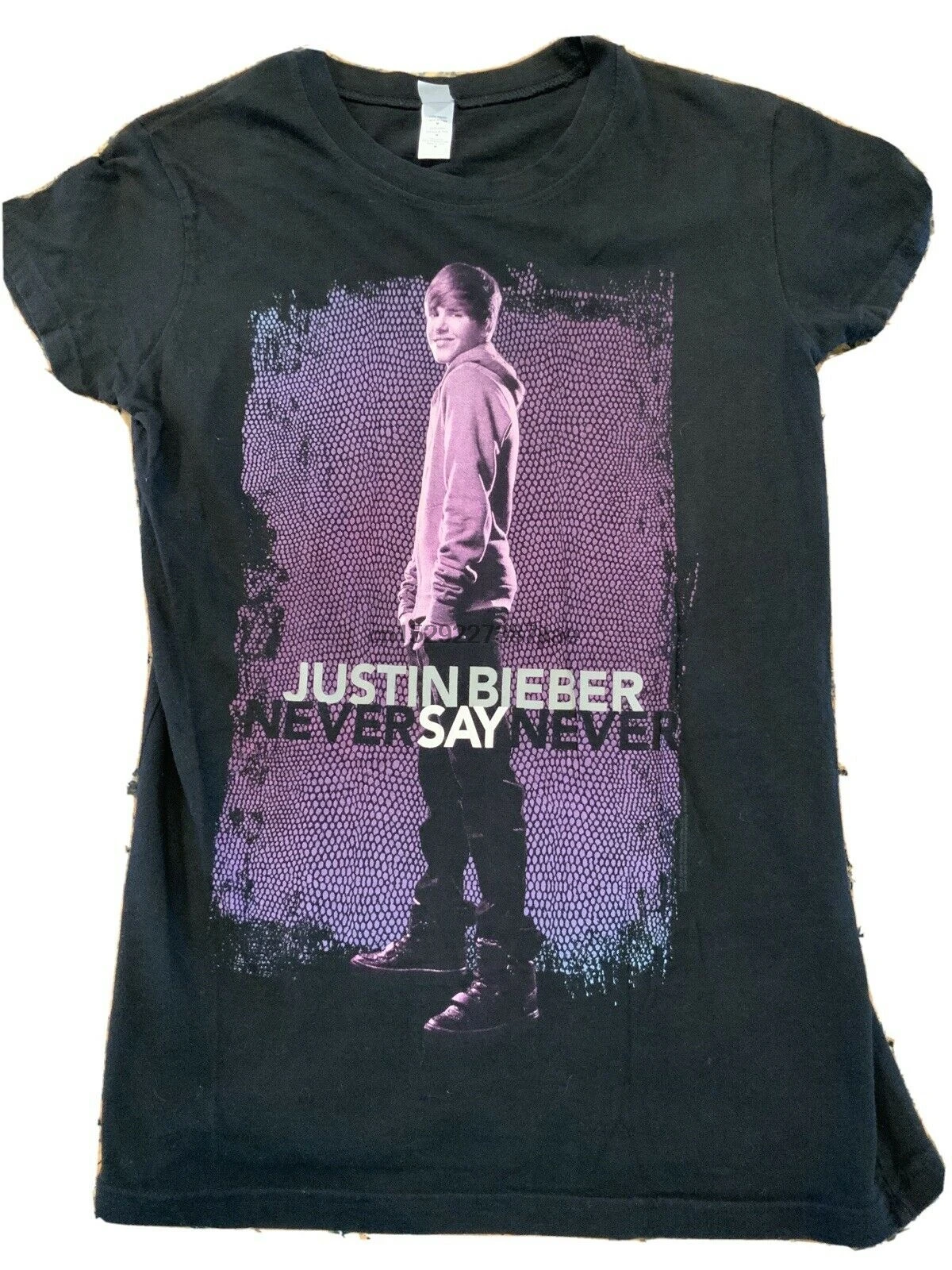 Футболка для девушек в стиле Джастина Бибера 2011 средняя Винтажная футболка