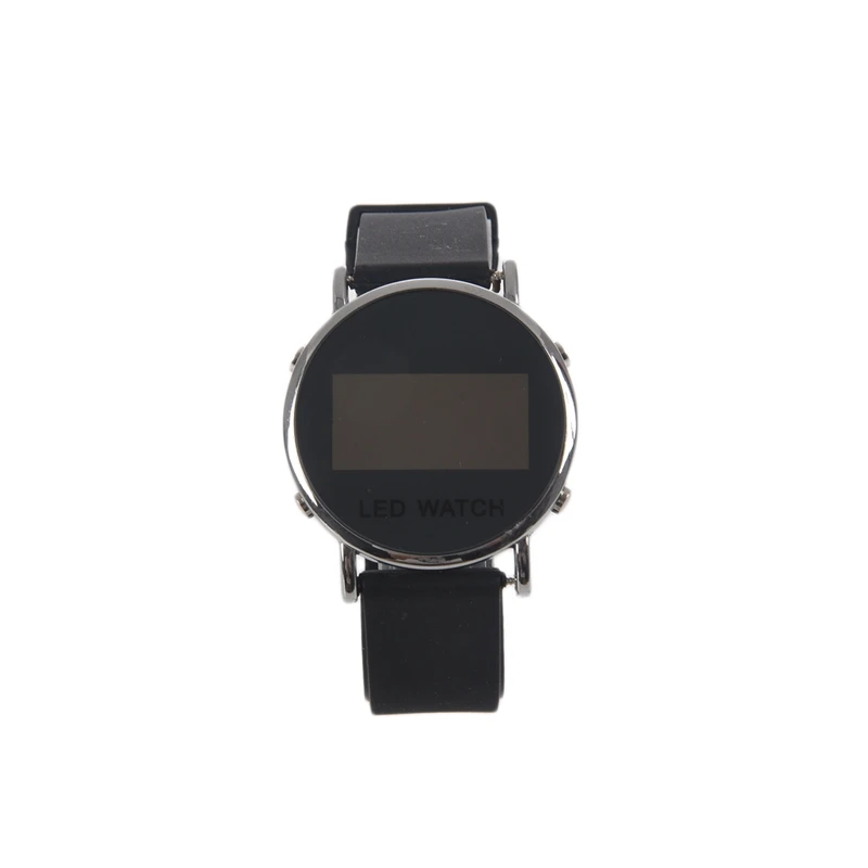 

Silicone LED Wristwatch Watch Men Sport Clock Black Strap