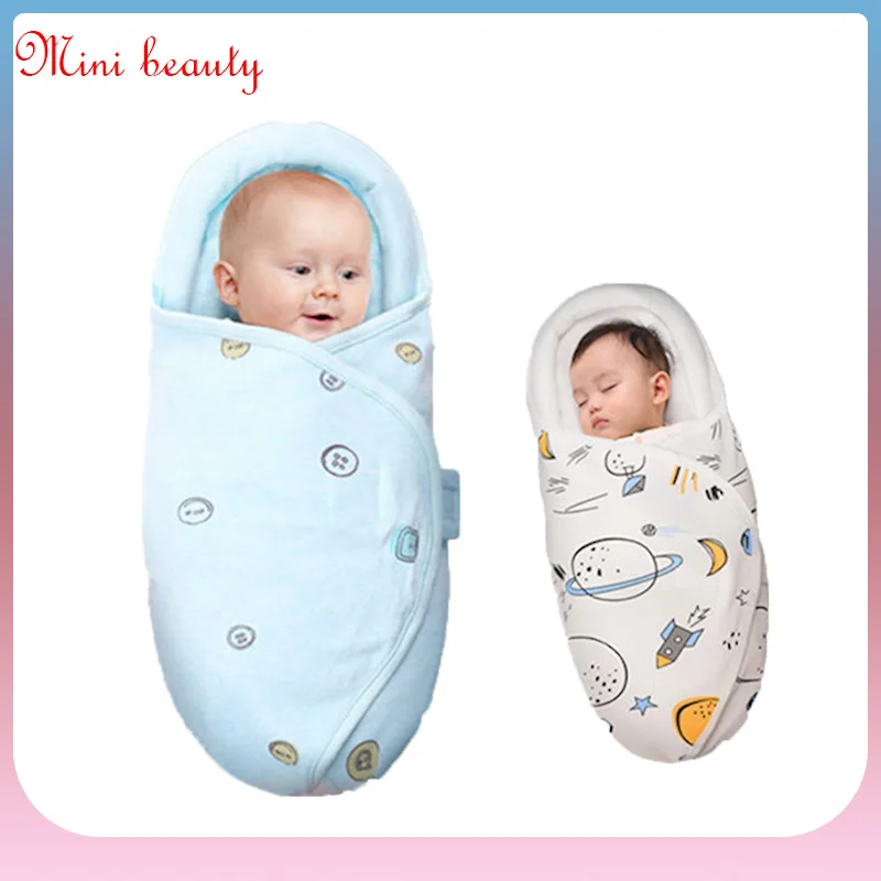 

Хлопковое одеяло для новорожденных, пеленка для головы, с мультяшным динозавром, спальный мешок для маленьких мальчиков и девочек