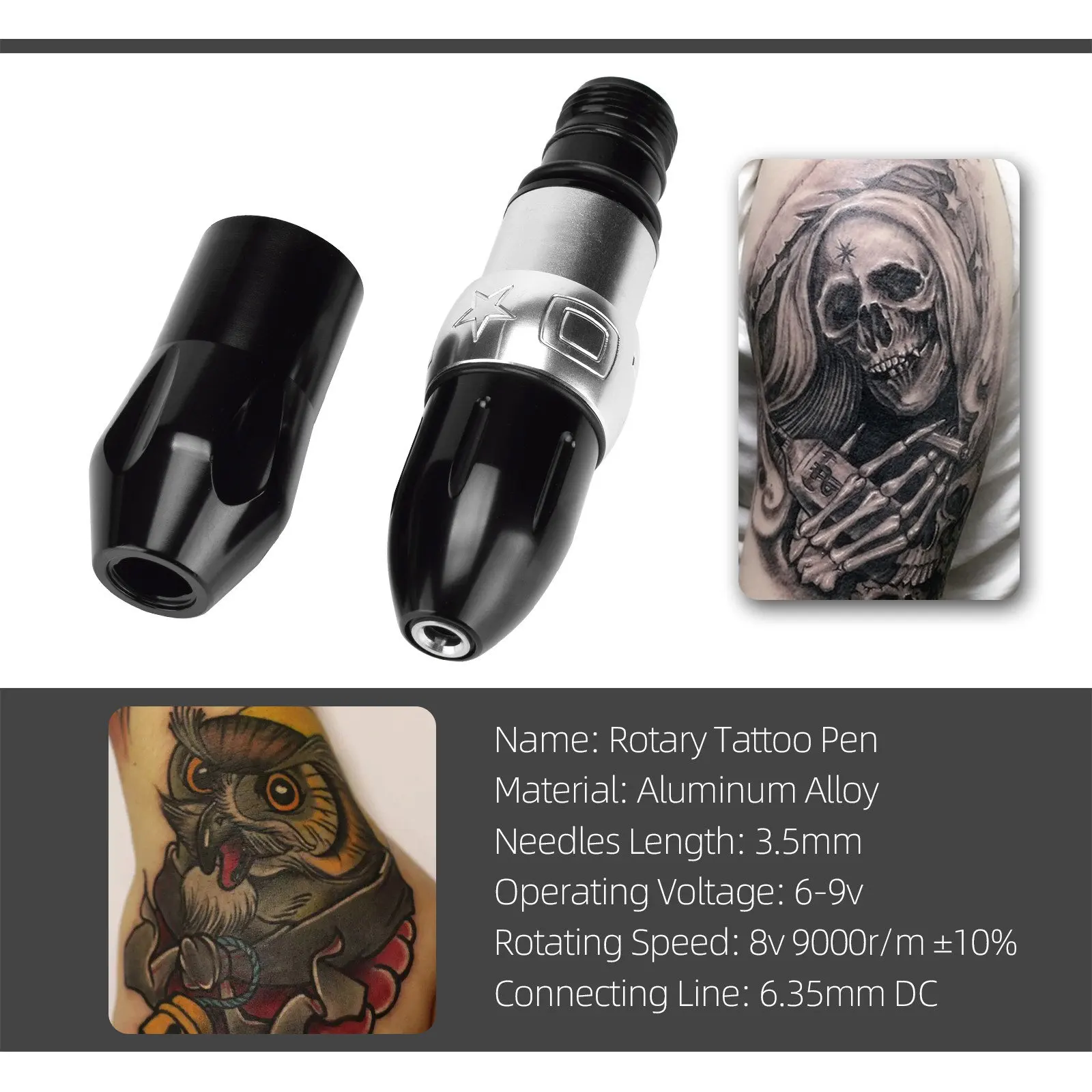 Полный комплект ручек для татуировки игла картриджа боди-арта роторный пистолет