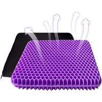 gel cushion reinforced double anti slip pad breathable honeycomb seat cushion relieve back and hip pain car officehome