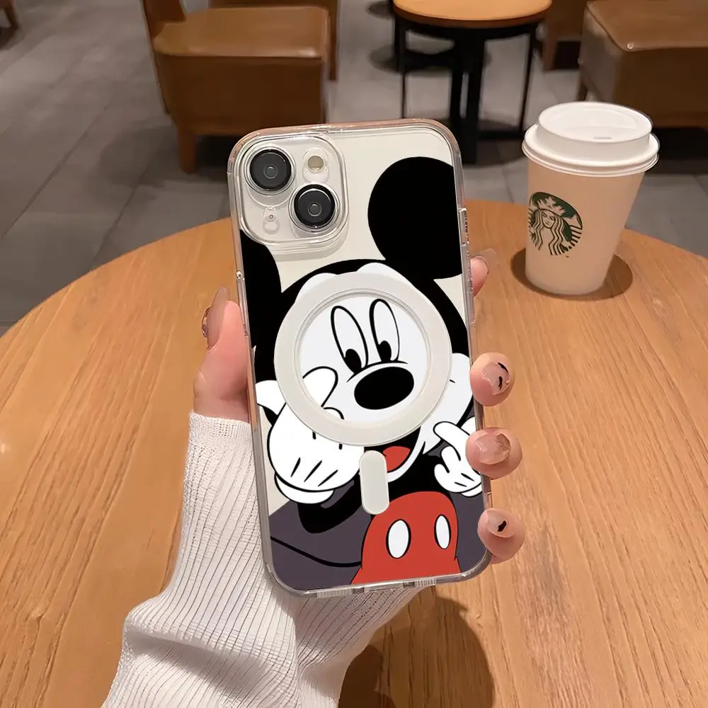 Чехол для телефона с рисунком Микки и Минни Маус IPhone 16 15 11 12 13 14 Plus Pro Max Magsafe