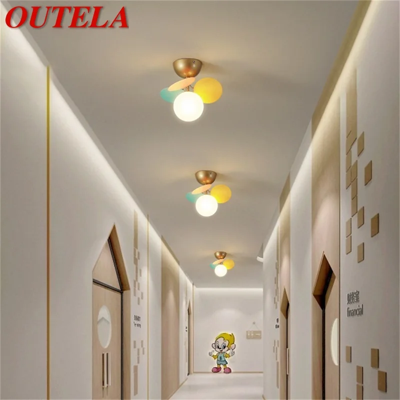 

Скандинавский потолочный светильник OUTELA, светодиодный Современный комнатный светильник для коридора, спальни, светильник 110 220 вольт