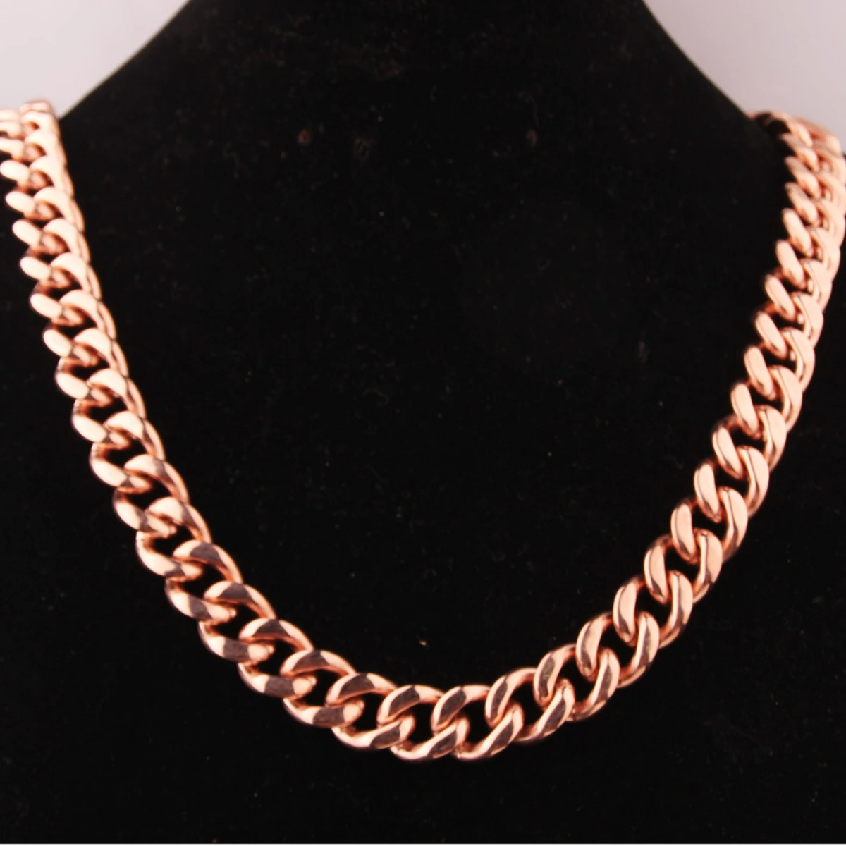 

High quality 15mm Cuban chain necklace, women's sterling silver 925 necklace, hip-hop jewelry, vintage rose gold metal collar