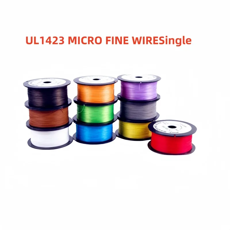 5/10 м UL1423 PTFE микротонкий провод одножильный посеребренный медный 38/36/34/30/28/26/24AWG