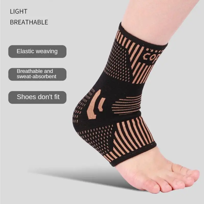 

Adjustable Ankle Support Compression Ankle Brace Protector for Running Soccer Basketball Nylon Knitted Gym Bandage Ankle Strap